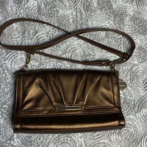 Donna Karan New York crossbody color metallic copper/ 100% lamb leather